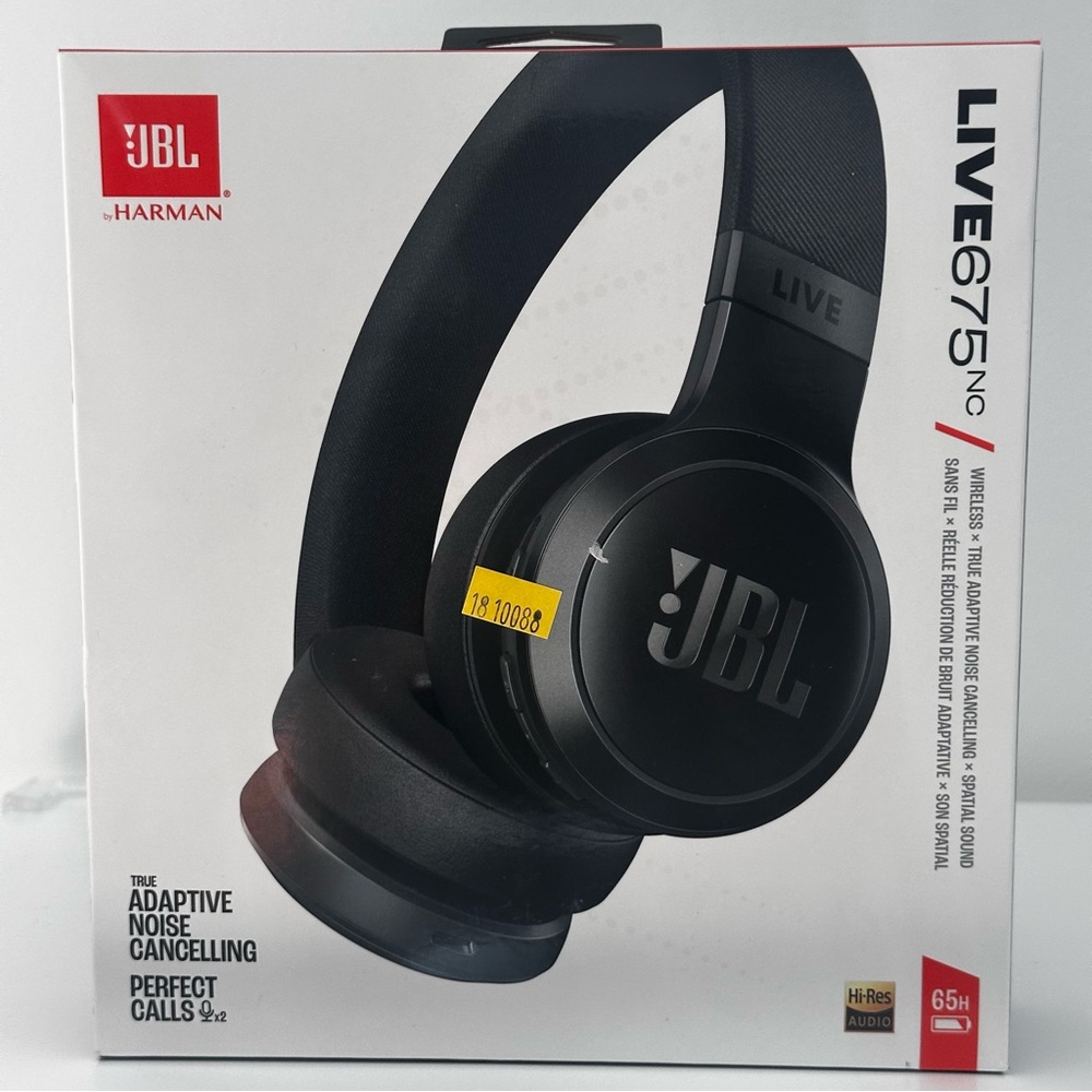JBL Live 675NC Wireless On-Ear True Adaptive Noise Canceling Headphones Harman